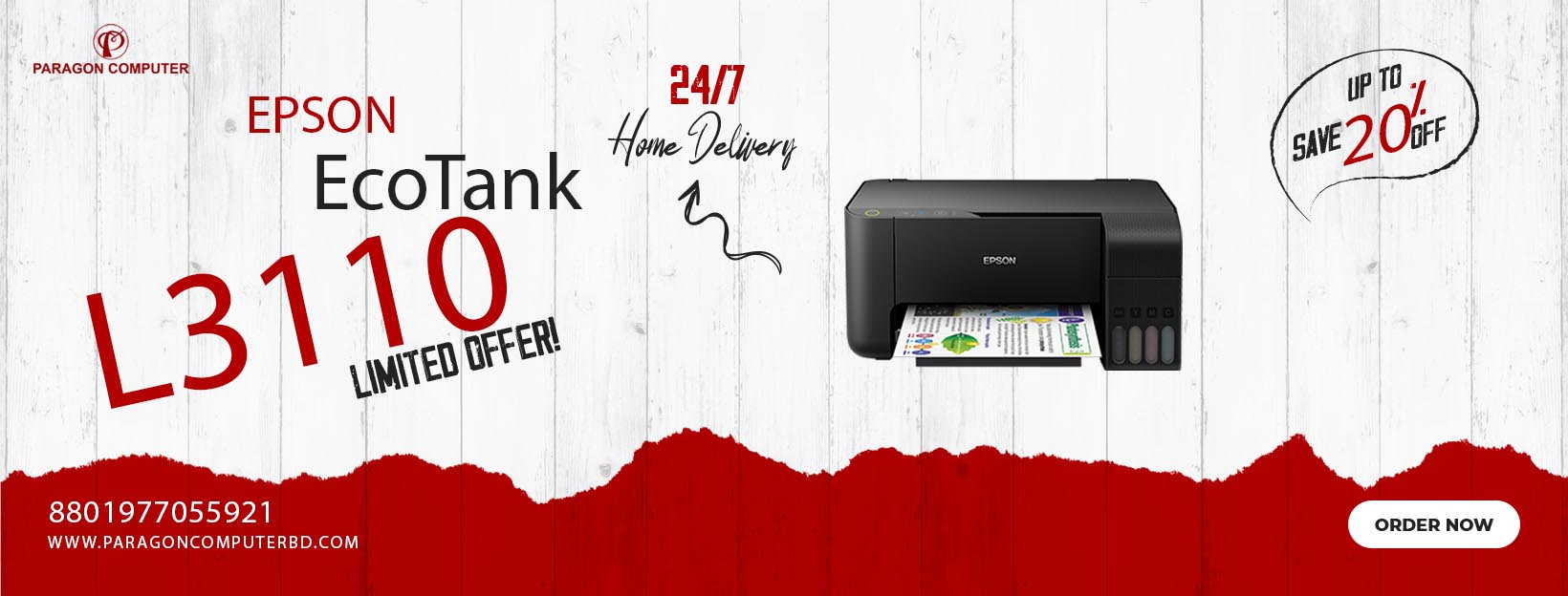 Epson Eco Tank L3110 Multi function Ink Tank Printer