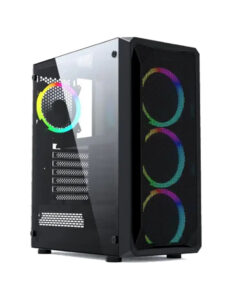 MaxGreen JX188-9 Mid-Tower RGB ATX Gaming Case