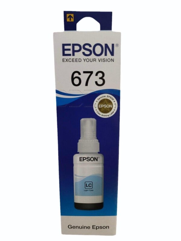 Epson T673 Light Cyan Ink Bottle
