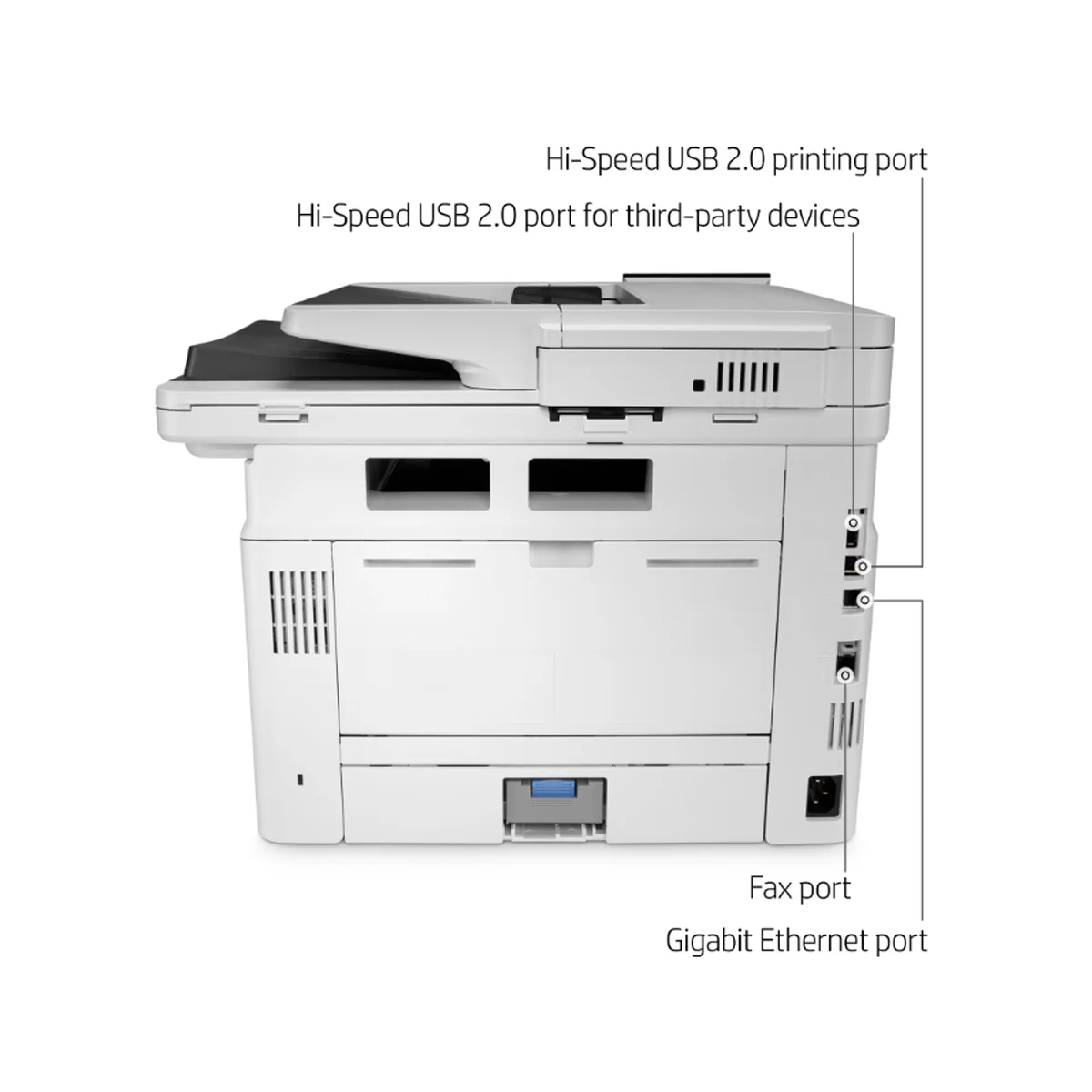 HP LaserJet Enterprise MFP M430f Printer backside Paragon Computer