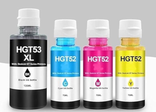 HP GT53XL 135ML BLACK 52 CMY Ink Bottle Full Set