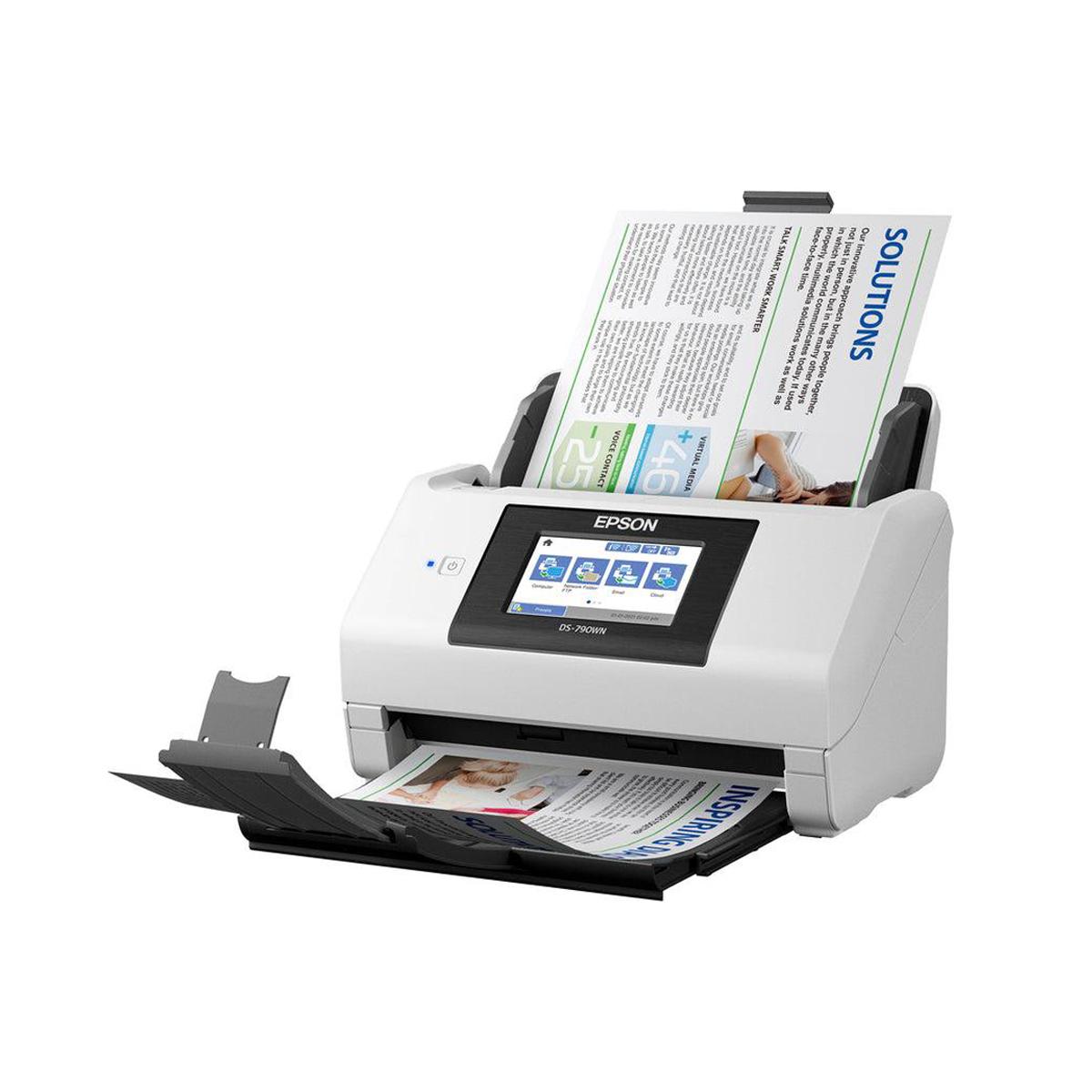 Epson DS-790WN Color Document Scanner Front View Paragon Computer