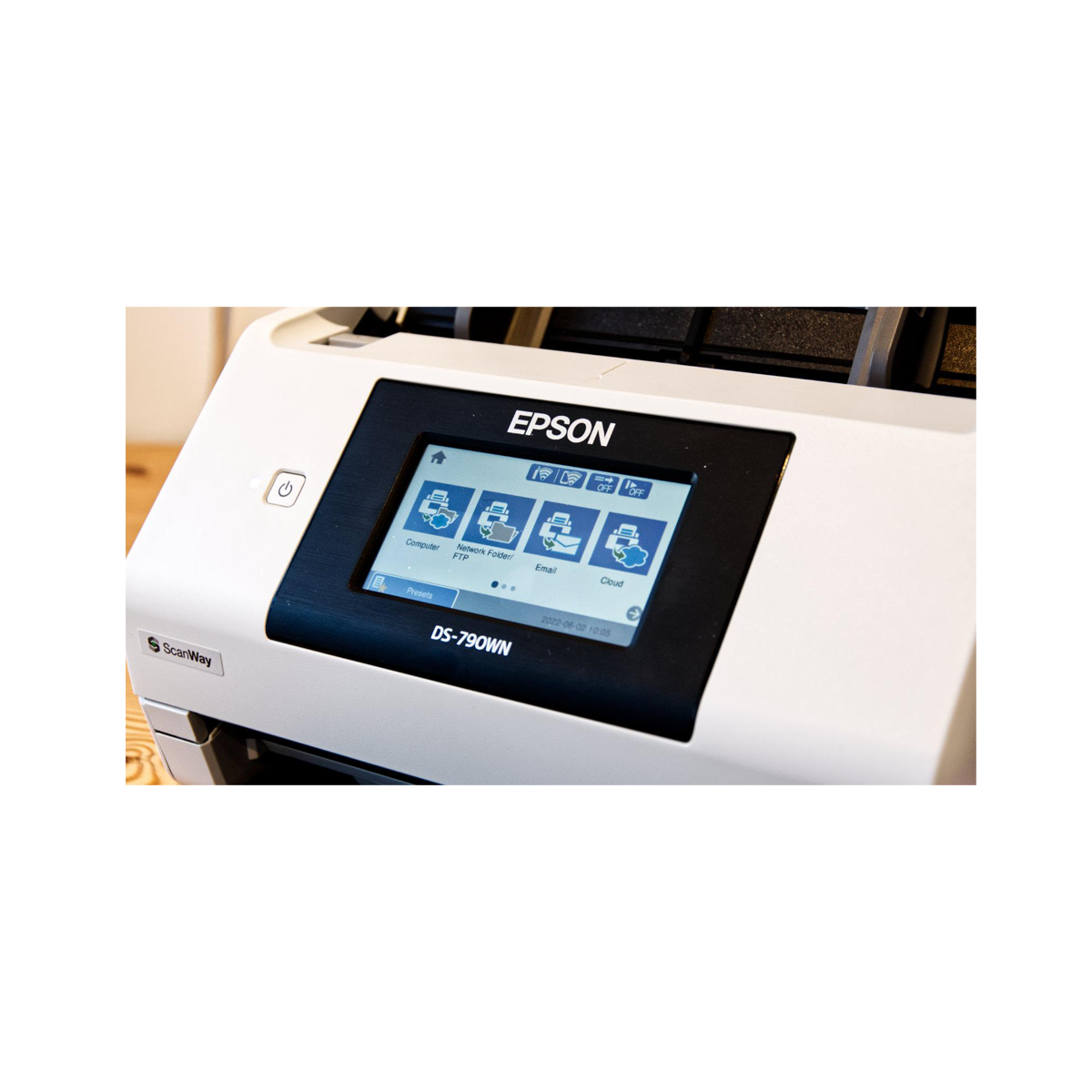 Epson DS-790WN Color Document Scanner control panel view Paragon Computer