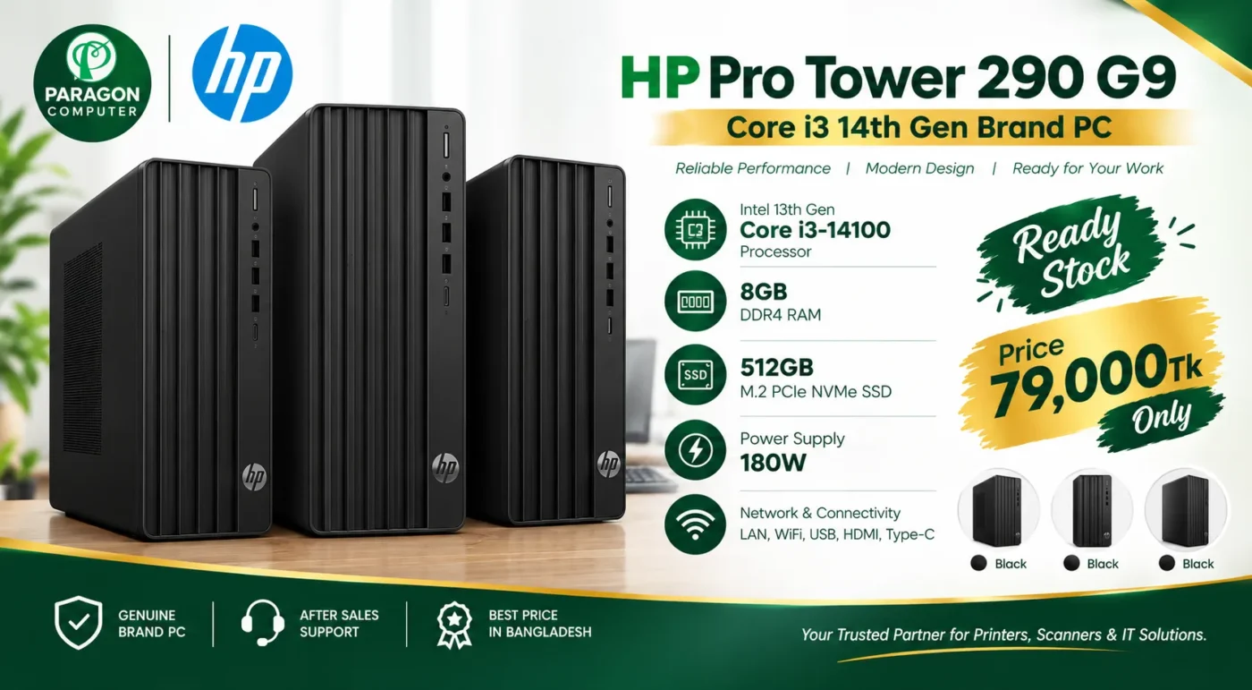 HP Pro Tower 290 G9 Core i3 14th Gen Brand PC